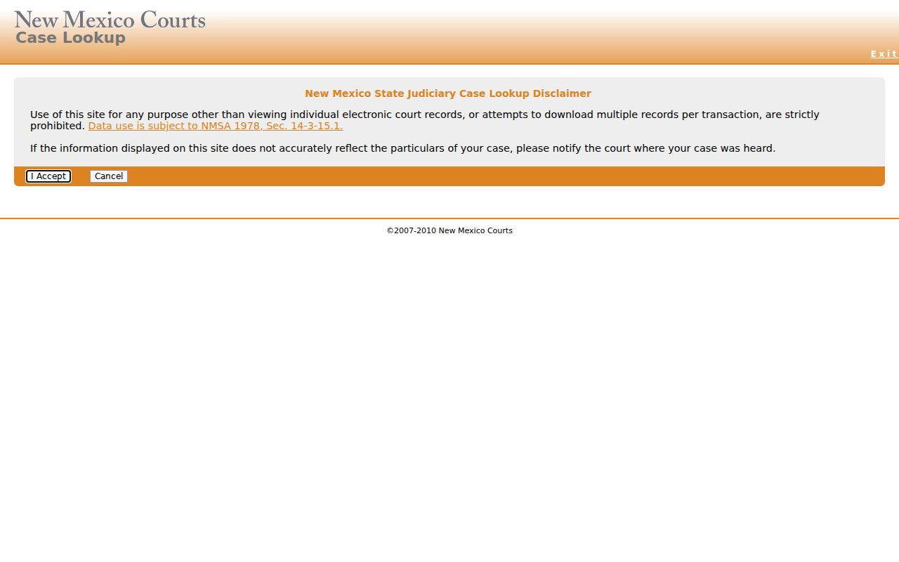 Mora County criminal case search in New Mexico Courts Case Lookup